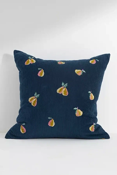Anthropologie Fall Icon Pillow In Blue