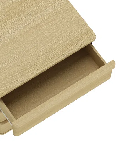 Manhattan Comfort 26" Medium Density Fiberboard Molly Modern 3-drawer Nightstand In Neutral
