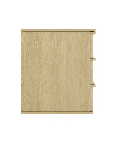 Manhattan Comfort 26" Medium Density Fiberboard Molly Modern 3-drawer Nightstand In Neutral