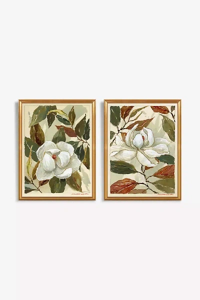 Anthropologie Magnolia Diptych Gallery Wall Art In Multi