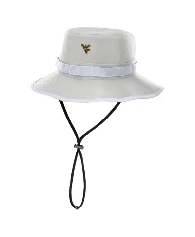 Nike Gray West Virginia Mountaineers 2025 Sideline Apex Boonie Bucket Hat In Silver