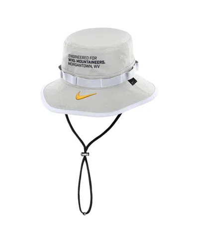 Nike Gray West Virginia Mountaineers 2025 Sideline Apex Boonie Bucket Hat In Silver