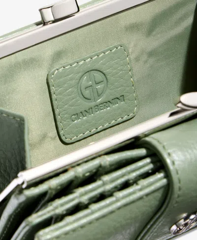 Giani Bernini Softy Leather Framed Colorblock Wallet, Created For Macy's In Green