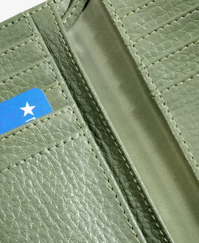 Giani Bernini Softy Leather Framed Colorblock Wallet, Created For Macy's In Green