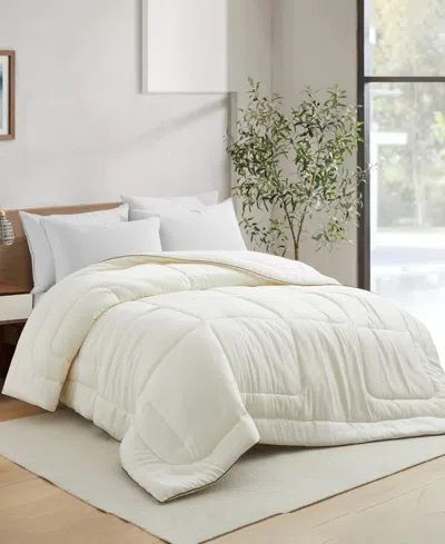 Unikome Soft Silky All Season Down Alternative Comforter, Full/queen In Neutral