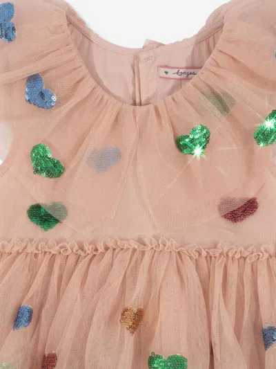 Konges Slojd Girls Yvonne Fairy Dress In Brown