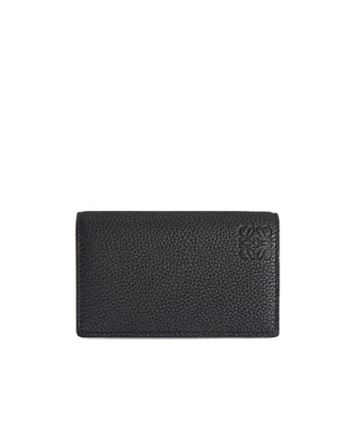 Loewe Business Cardholder In Soft Grained Calfskin In Black