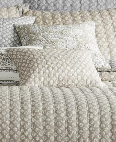 Levtex Aditya Quilted Decorative Pillow, 14" X 18" In Gray