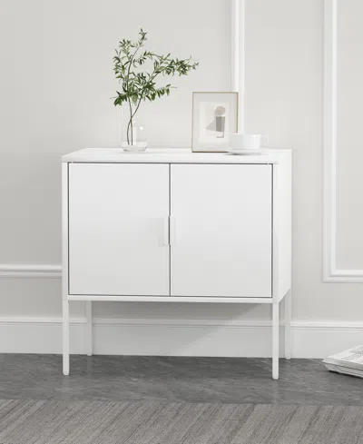 Manhattan Comfort Ava 23.6" Modern 2-shelf Accent Cabinet In White