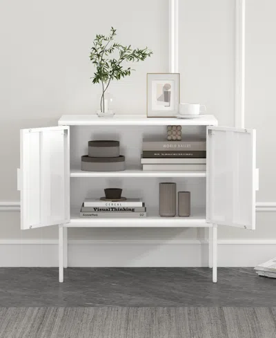 Manhattan Comfort Ava 23.6" Modern 2-shelf Accent Cabinet In White
