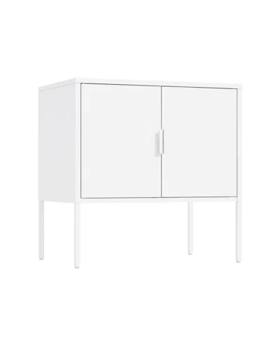 Manhattan Comfort Ava 23.6" Modern 2-shelf Accent Cabinet In White