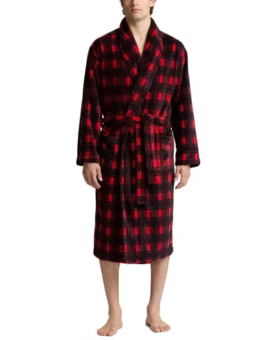 Polo Ralph Lauren Men's Microfiber Plush Robe In Red