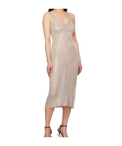 Christopher Esber Beige Cristalla Midi Dress In Neutral