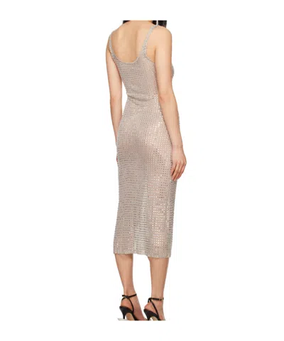 Christopher Esber Beige Cristalla Midi Dress In Neutral