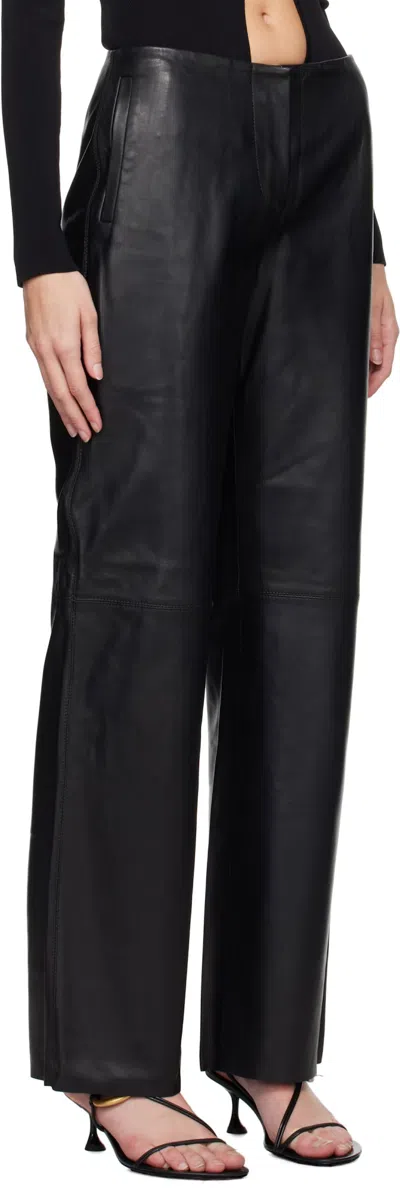 Christopher Esber Black Redux Leather Trousers