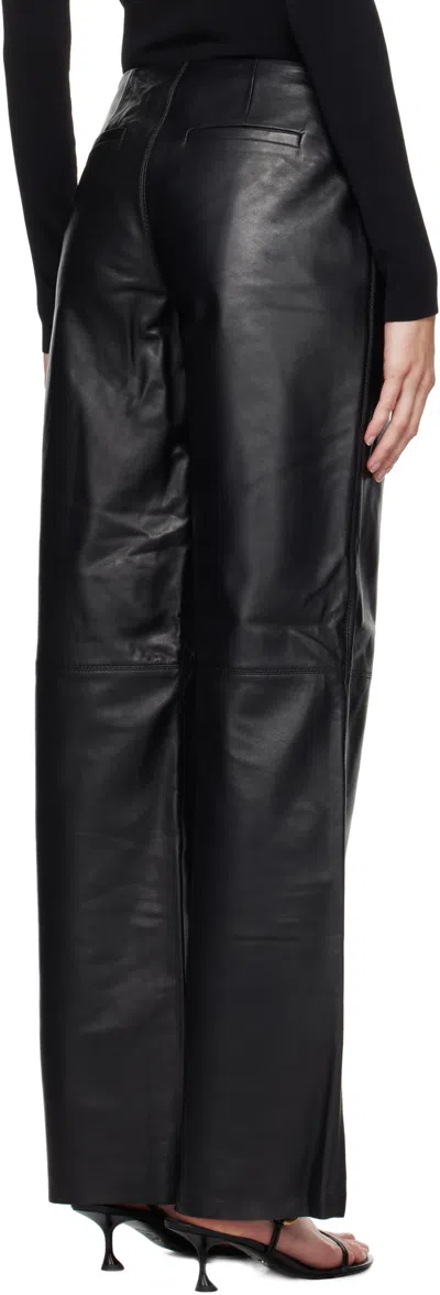 Christopher Esber Black Redux Leather Trousers