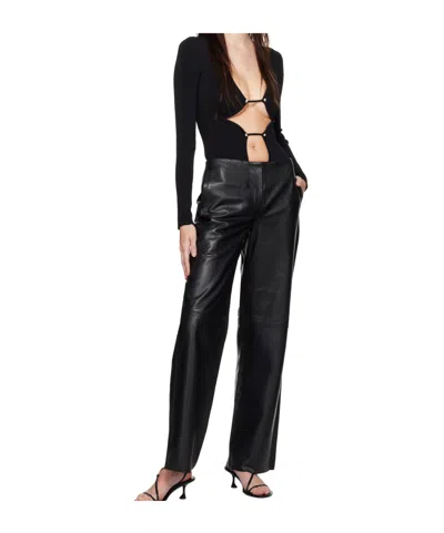 Christopher Esber Black Redux Leather Trousers