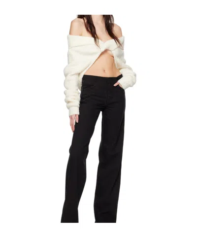 Christopher Esber Off-white Boucle Knit Shrug Sweater In White