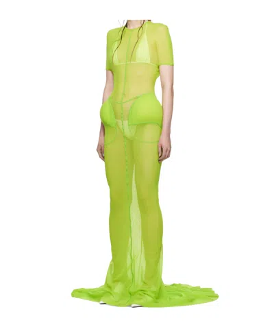 Jean Paul Gaultier Green Shayne Oliver Edition Maxi Dress In Green
