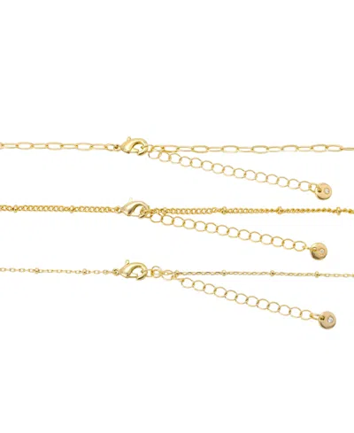 Unwritten Cubic Zirconia Double Cross Pendant Layered Necklace Set