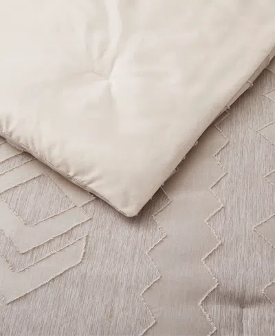 Unikome All Season Textured Jacquard Down Alternative Comforter, Twin In Neutral