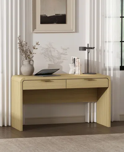 Manhattan Comfort 54" Medium Density Fiberboard Grace Modern 2-drawer Home Office Desk