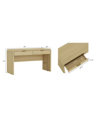 Manhattan Comfort 54" Medium Density Fiberboard Grace Modern 2-drawer Home Office Desk