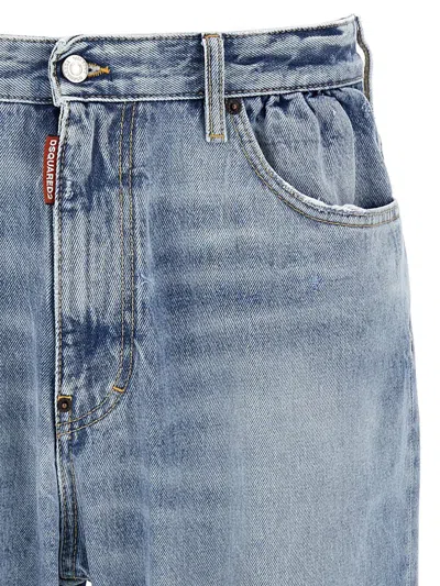 Dsquared2 Faded Wash Five-pocket Belt Loop Trousers