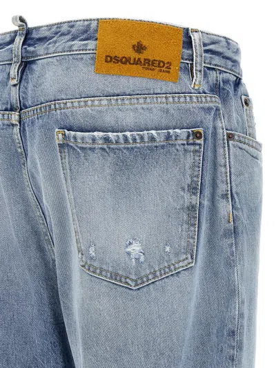 Dsquared2 Faded Wash Five-pocket Belt Loop Trousers