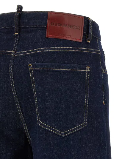 Dsquared2 Dsquared Stretch Denim Traveller Wide Leg Jeans In Blue