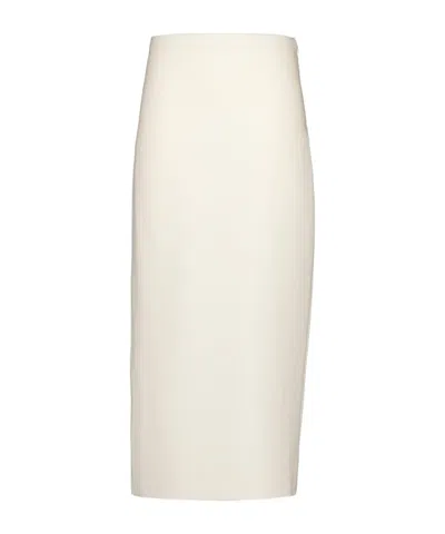 Gabriela Hearst Robbia Wool Pencil Skirt In White