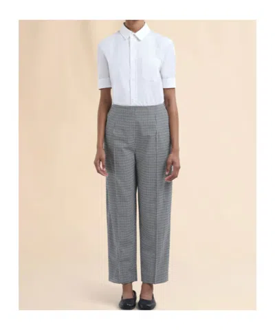Marni Gingham-patterned Trousers In Gray