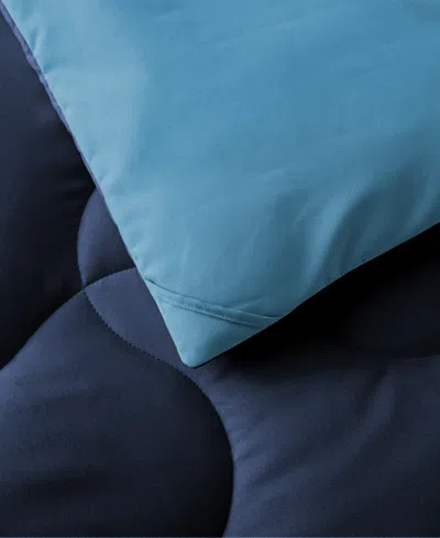 Unikome Lightweight Reversible Quilted Down Alternative Comforter, Full/queen In Blue