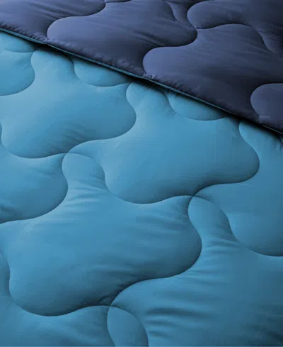 Unikome Lightweight Reversible Quilted Down Alternative Comforter, Full/queen In Blue