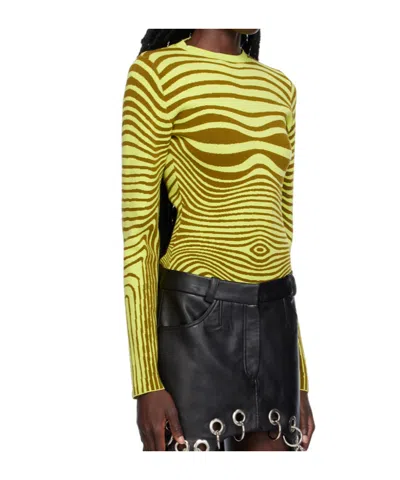 Jean Paul Gaultier The Body Morphing Knitted Jumper In Yellow