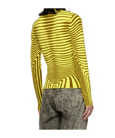 Jean Paul Gaultier The Body Morphing Knitted Jumper In Yellow