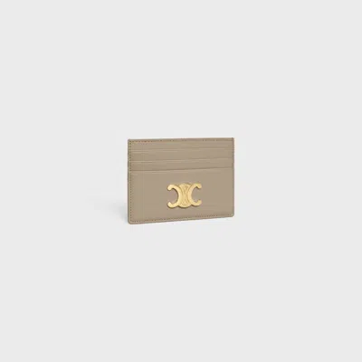 Celine Card Holder Triomphe In Shiny Calfskin