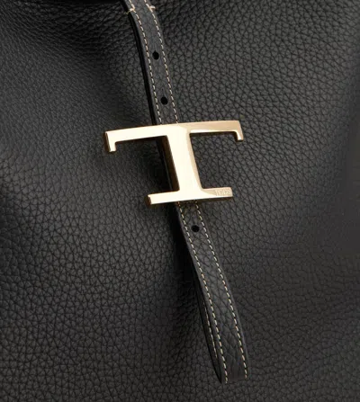 Tod's T Timeless Shoulder Bag In Leather Small In Black