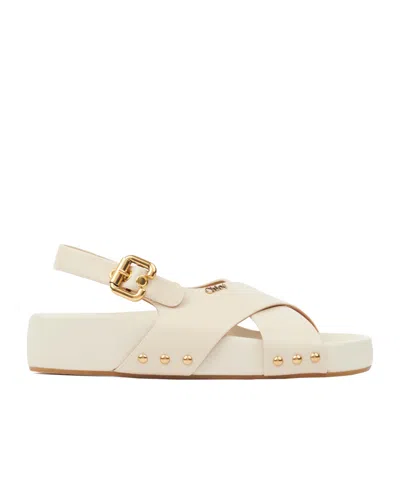 Chloé Mae Paddington Leather Crisscross Sandals