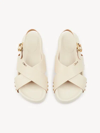 Chloé Mae Paddington Leather Crisscross Sandals