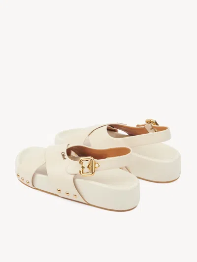 Chloé Mae Paddington Leather Crisscross Sandals
