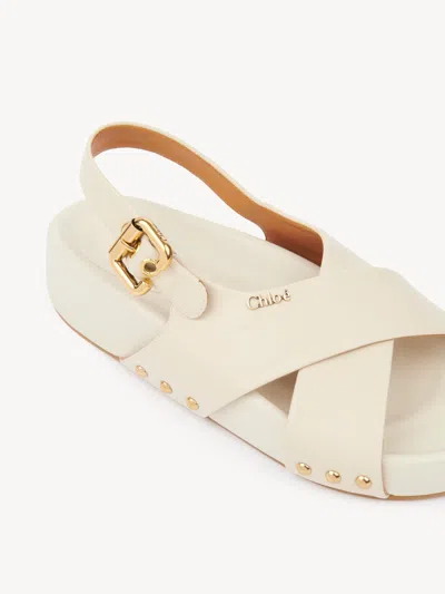 Chloé Mae Paddington Leather Crisscross Sandals