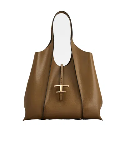 Tod's T Timeless Medium Leather Shopper