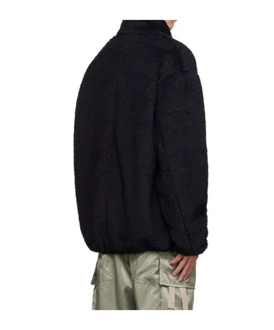 Song For The Mute Navy Painted Jacket In Black