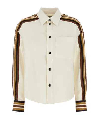 Bottega Veneta Women Ivory Viscose Blend Shirt In Neutral