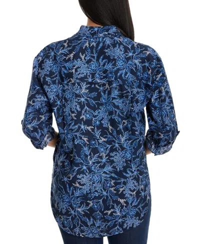 Gloria Vanderbilt Women's Amanda Floral-print Oversized Shirt