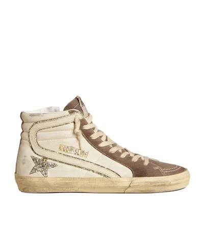 Golden Goose Slide In Nappa With Glitter Star And Patent Leather Flash