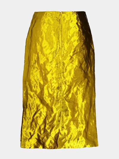 Gabriela Hearst Manuela Midi Skirt In Yellow