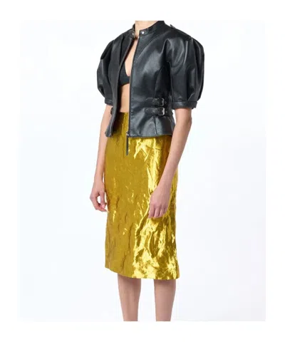 Gabriela Hearst Manuela Midi Skirt In Yellow