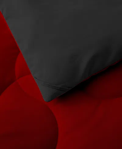 Unikome Lightweight Reversible Quilted Down Alternative Comforter, King In Red
